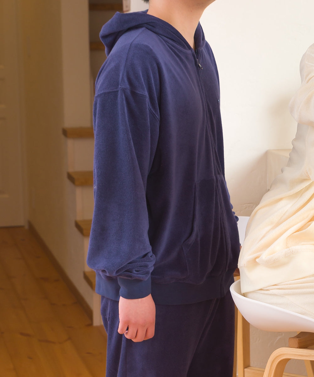 【arbol】ユニセックス パイルZIPパーカー ルームウェア【253W430ALB003】