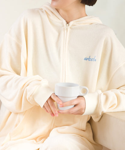 【arbol】ユニセックス パイルZIPパーカー ルームウェア【253W430ALB003】