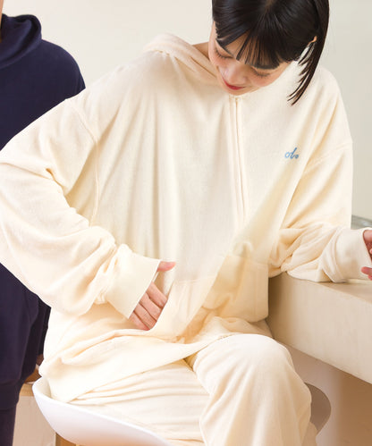 【arbol】ユニセックス パイルZIPパーカー ルームウェア【253W430ALB003】