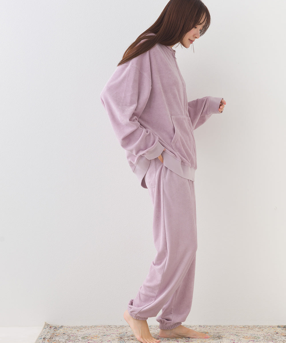 【arbol】ユニセックス パイルZIPパーカー ルームウェア【253W430ALB003】