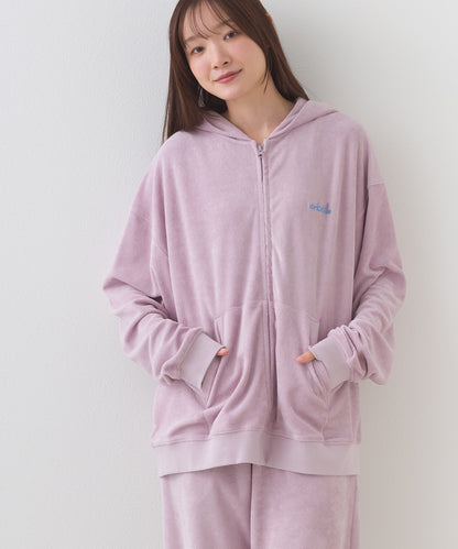 【arbol】ユニセックス パイルZIPパーカー ルームウェア【253W430ALB003】