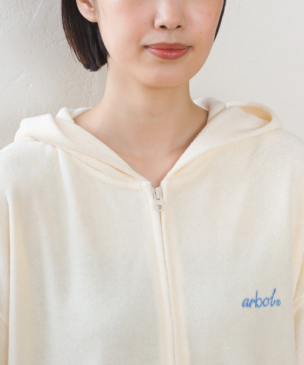 【arbol】ユニセックス パイルZIPパーカー ルームウェア【253W430ALB003】