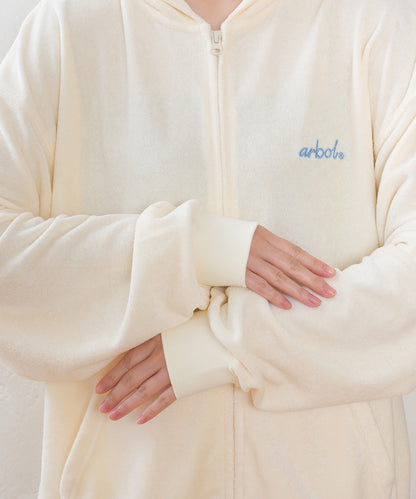 【arbol】ユニセックス パイルZIPパーカー ルームウェア【253W430ALB003】