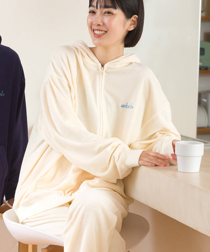 【arbol】ユニセックス パイルZIPパーカー ルームウェア【253W430ALB003】