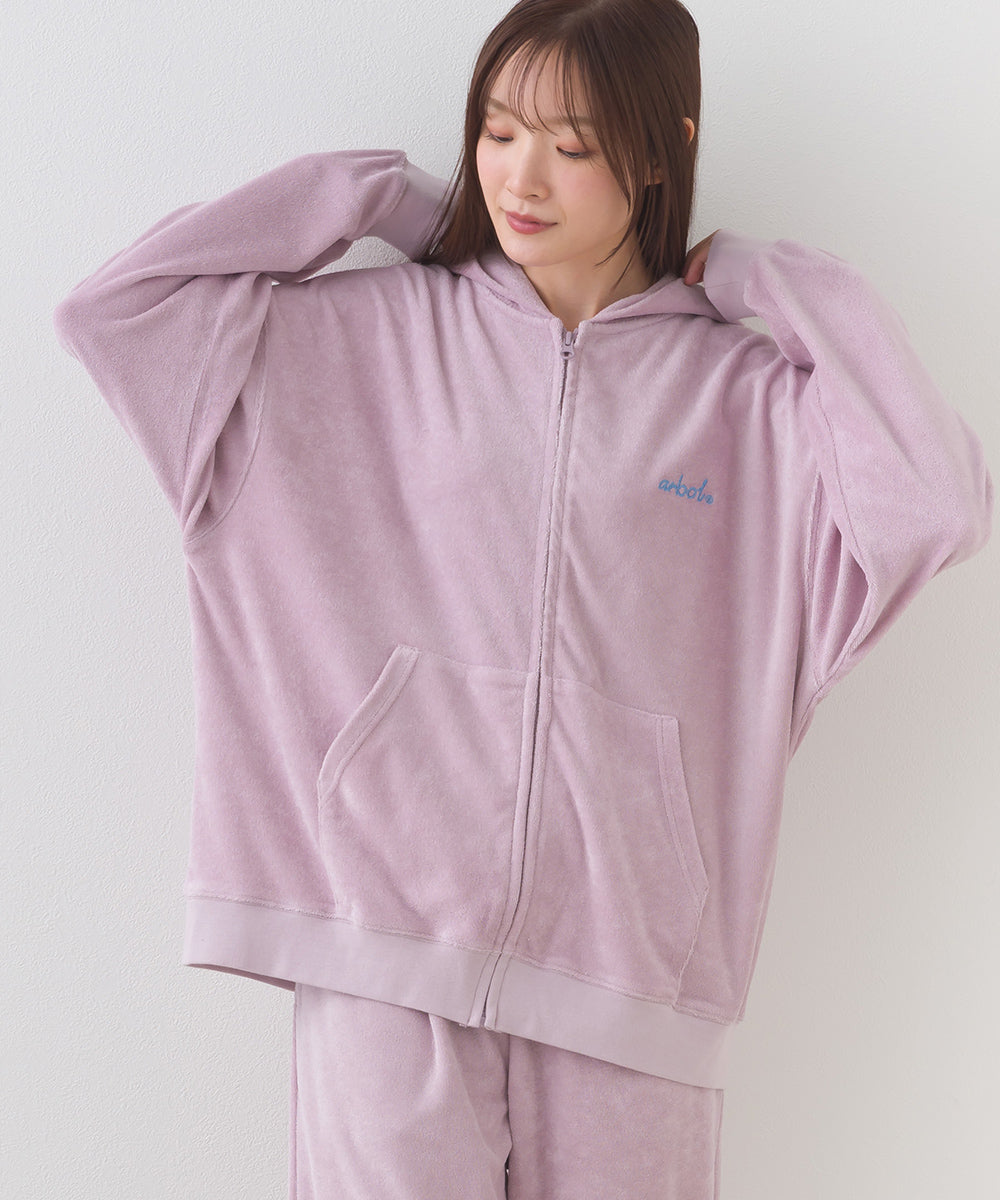 【arbol】ユニセックス パイルZIPパーカー ルームウェア【253W430ALB003】