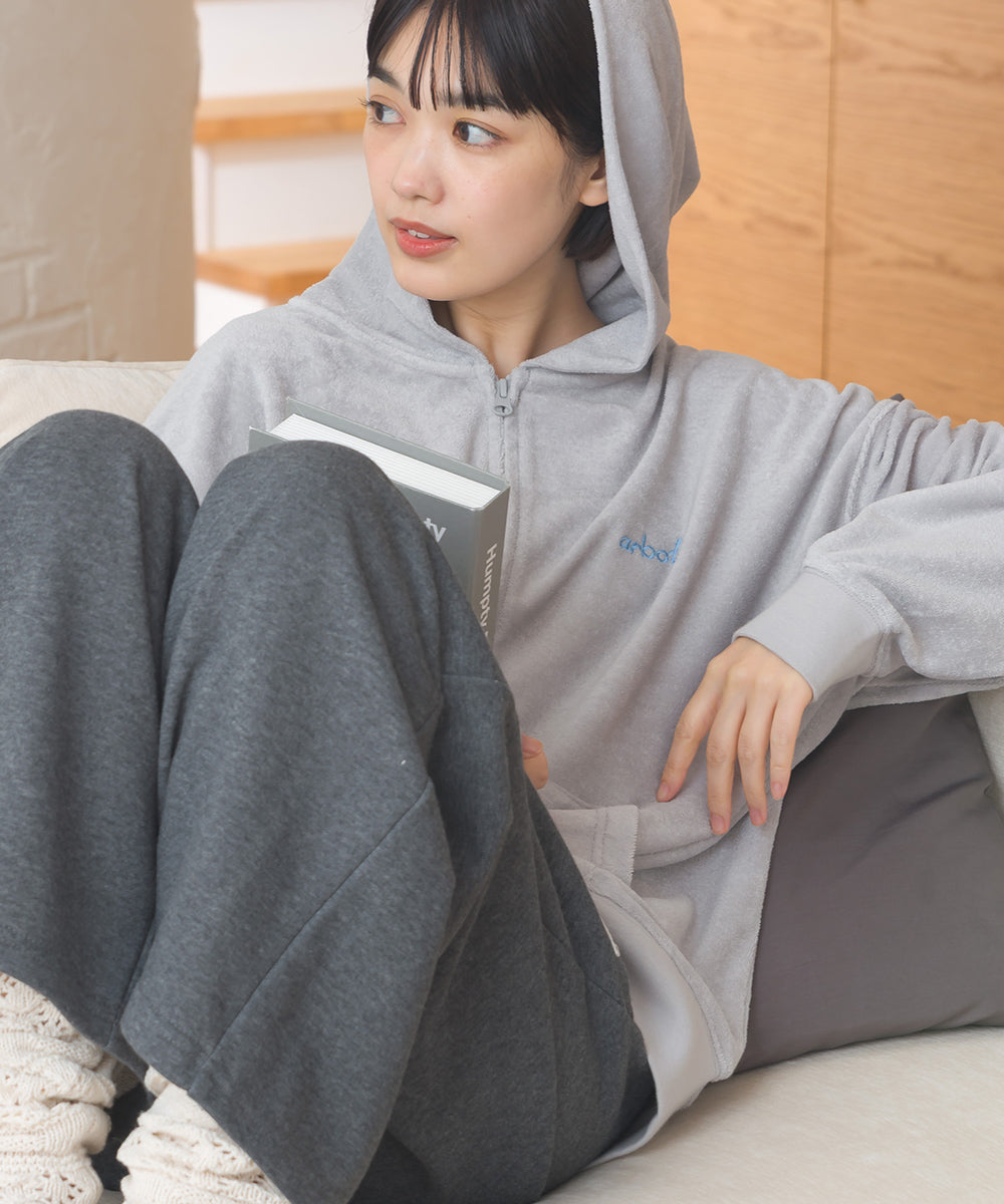 【arbol】ユニセックス パイルZIPパーカー ルームウェア【253W430ALB003】