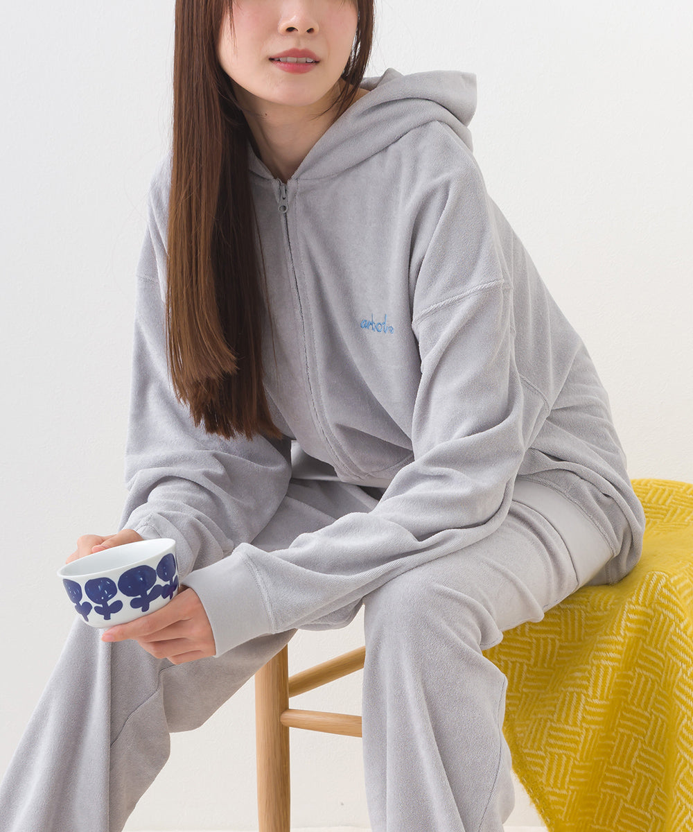 【arbol】ユニセックス パイルZIPパーカー ルームウェア【253W430ALB003】