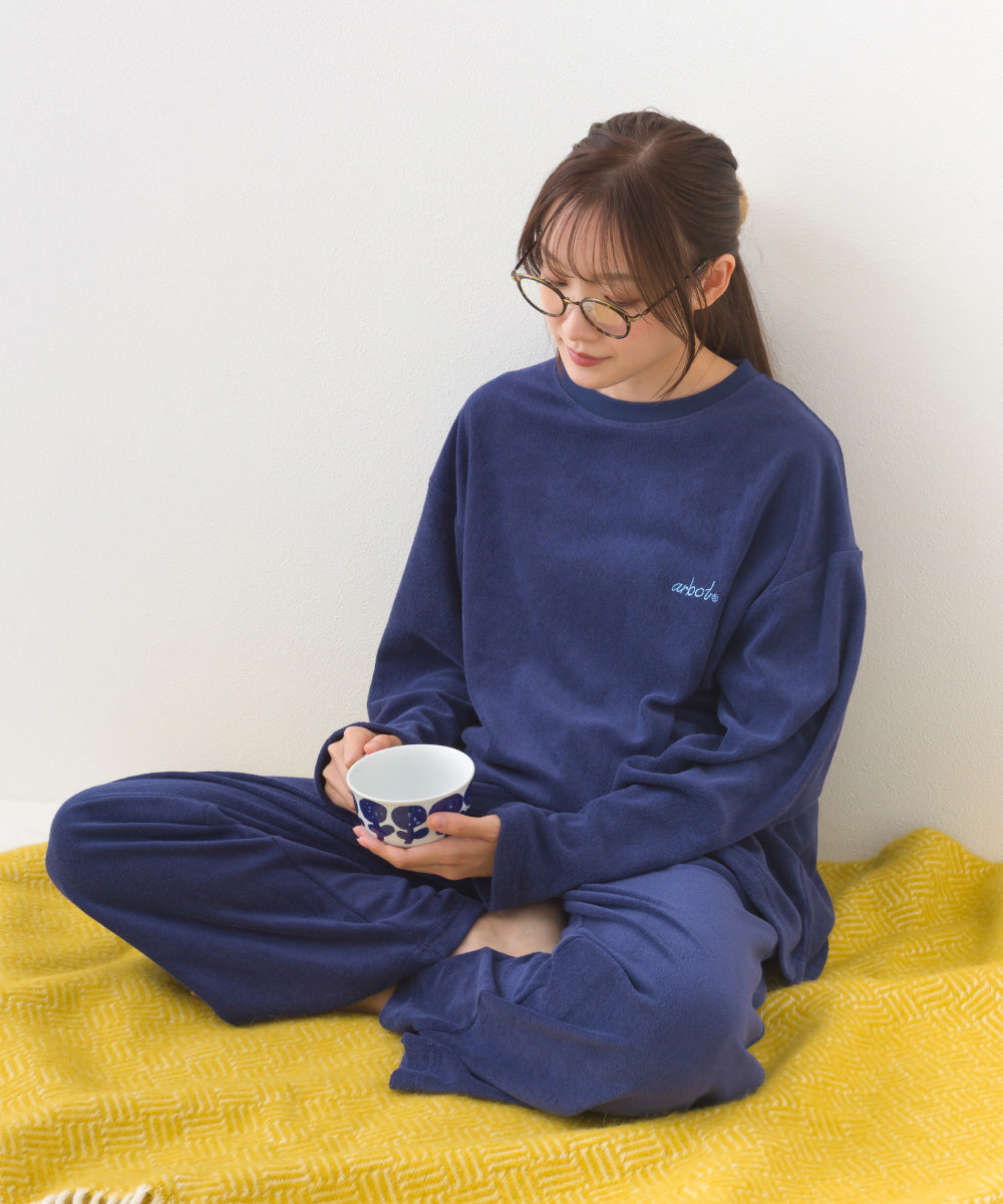 【arbol】ユニセックス パイルリラックスパンツ ルームウェア【253W432ALB002】