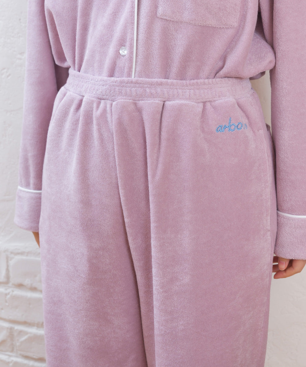 【arbol】ユニセックス パイルリラックスパンツ ルームウェア【253W432ALB002】