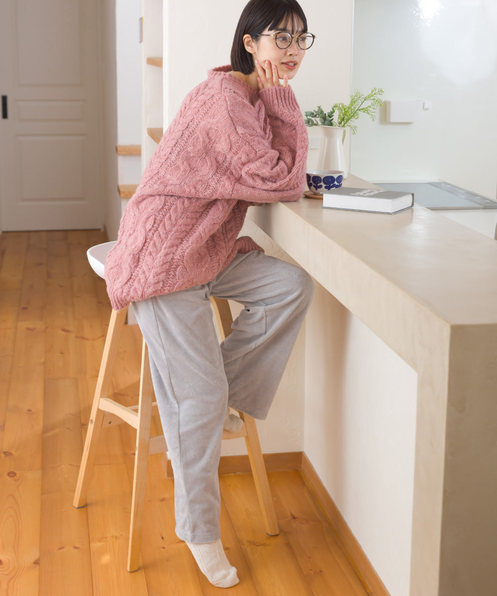 【arbol】ユニセックス パイルリラックスパンツ ルームウェア【253W432ALB002】