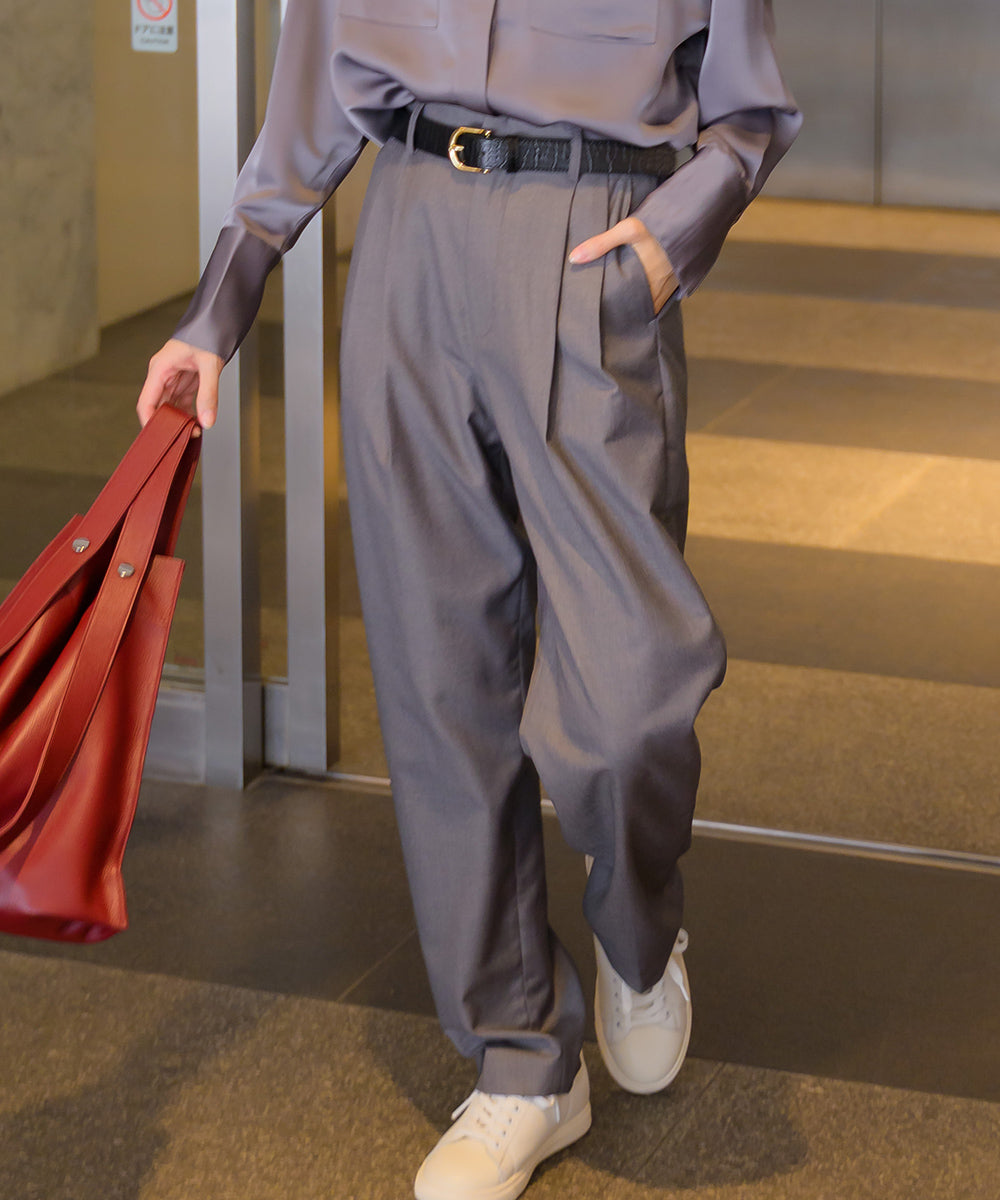 【BEAUTIFUL FRIDAY】ツータックテーパードパンツ【253W432BFR001】