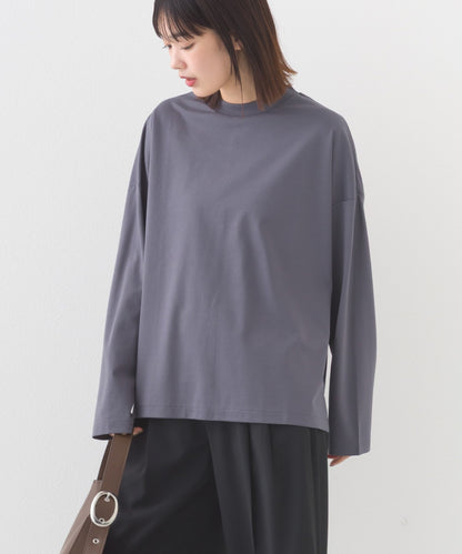 【e voi】モックネック長袖Tシャツ TEIJIN sorona 接触冷感【253W427EVO003】