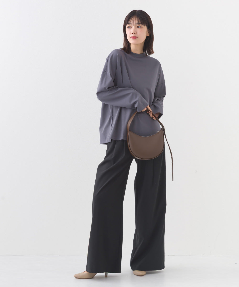 【e voi】モックネック長袖Tシャツ TEIJIN sorona 接触冷感【253W427EVO003】