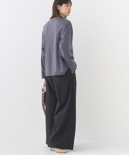 【e voi】モックネック長袖Tシャツ TEIJIN sorona 接触冷感【253W427EVO003】