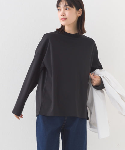 【e voi】モックネック長袖Tシャツ TEIJIN sorona 接触冷感【253W427EVO003】