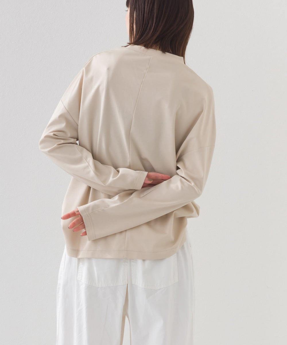 【e voi】モックネック長袖Tシャツ TEIJIN sorona 接触冷感【253W427EVO003】