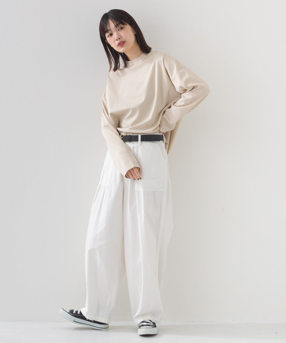【e voi】モックネック長袖Tシャツ TEIJIN sorona 接触冷感【253W427EVO003】