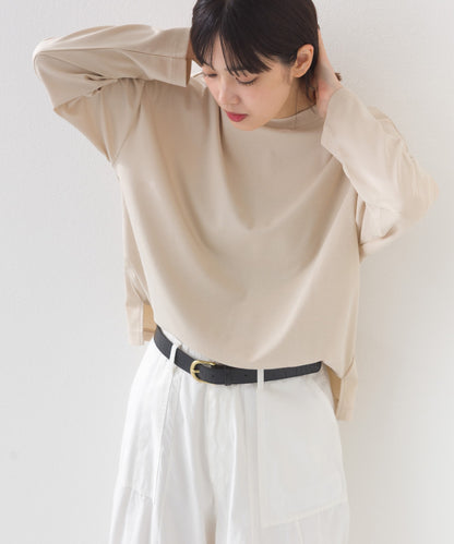 【e voi】モックネック長袖Tシャツ TEIJIN sorona 接触冷感【253W427EVO003】
