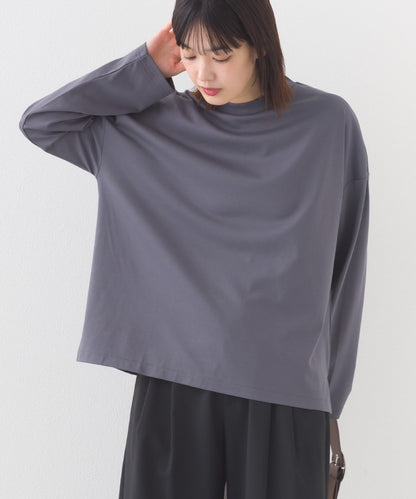 【e voi】モックネック長袖Tシャツ TEIJIN sorona 接触冷感【253W427EVO003】