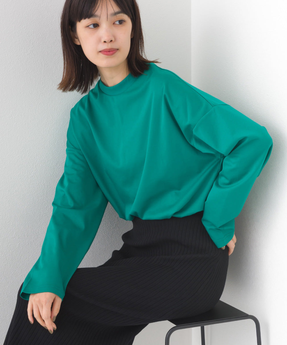 【e voi】モックネック長袖Tシャツ TEIJIN sorona 接触冷感【253W427EVO003】