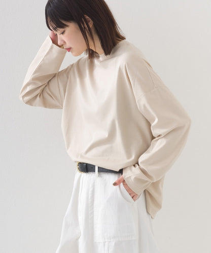 【e voi】モックネック長袖Tシャツ TEIJIN sorona 接触冷感【253W427EVO003】