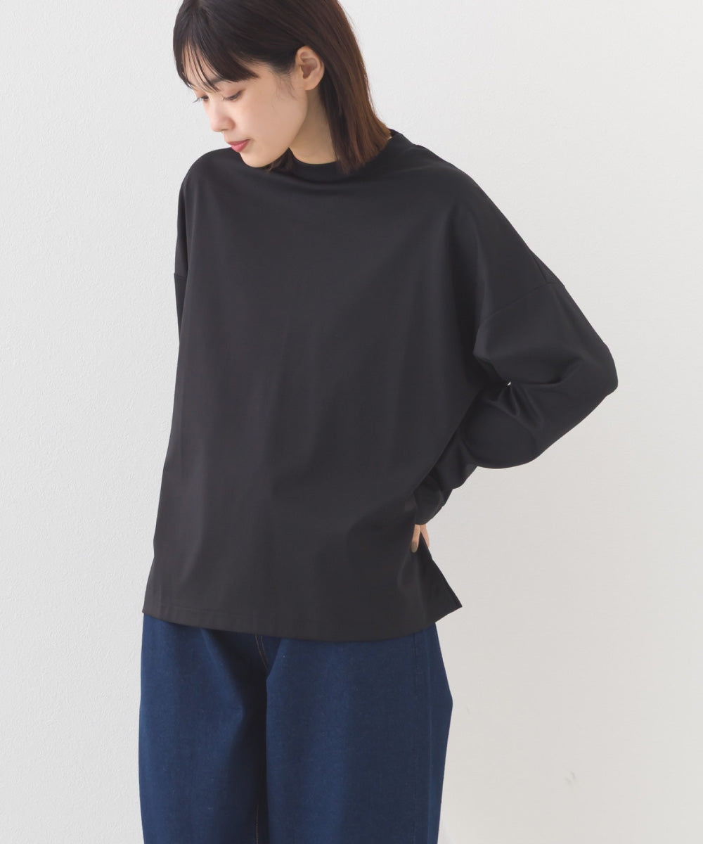 【e voi】モックネック長袖Tシャツ TEIJIN sorona 接触冷感【253W427EVO003】