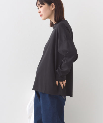 【e voi】モックネック長袖Tシャツ TEIJIN sorona 接触冷感【253W427EVO003】