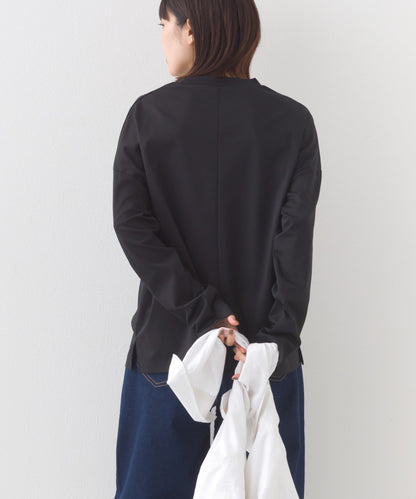 【e voi】モックネック長袖Tシャツ TEIJIN sorona 接触冷感【253W427EVO003】