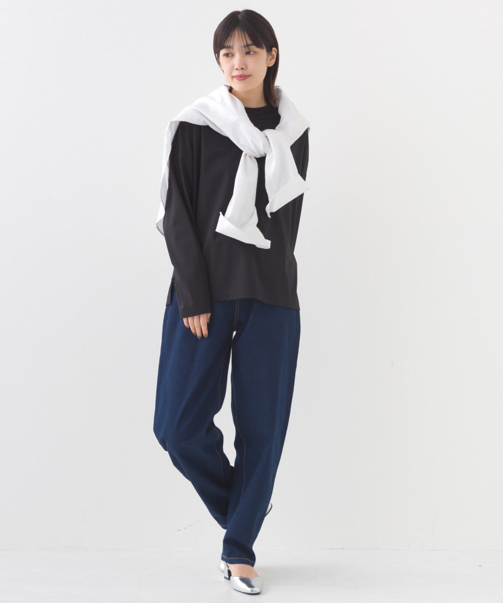 【e voi】モックネック長袖Tシャツ TEIJIN sorona 接触冷感【253W427EVO003】