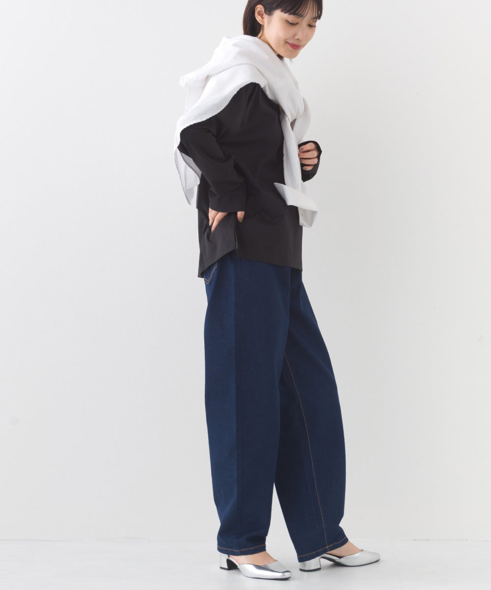 【e voi】モックネック長袖Tシャツ TEIJIN sorona 接触冷感【253W427EVO003】