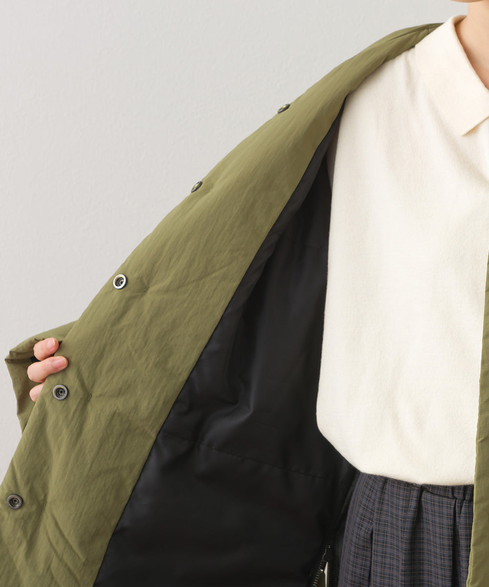 OMNES】中綿ダウンステッチレスサイドZIPハーフコート【254W427OMN082】