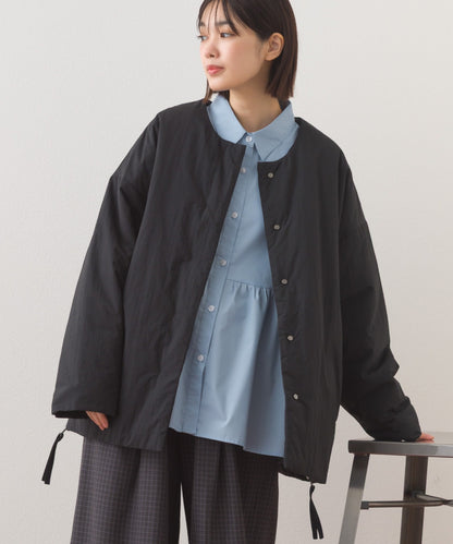 【OMNES】中綿ダウンステッチレスサイドZIPハーフコート【254W427OMN082】