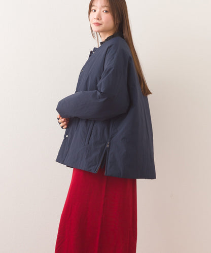 【OMNES】中綿ダウンステッチレスサイドZIPハーフコート【254W427OMN082】