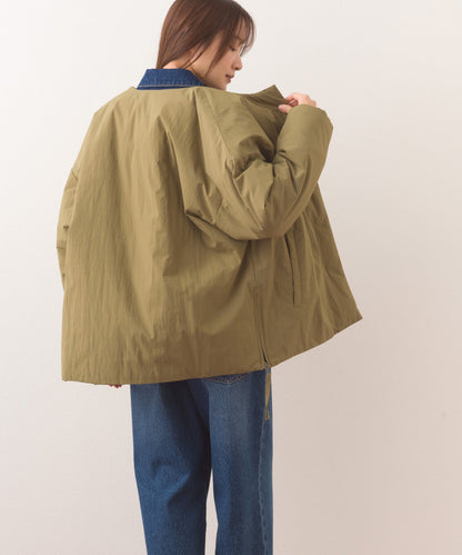 【OMNES】中綿ダウンステッチレスサイドZIPハーフコート【254W427OMN082】