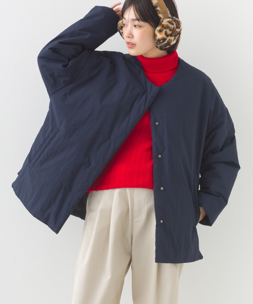 【OMNES】中綿ダウンステッチレスサイドZIPハーフコート【254W427OMN082】