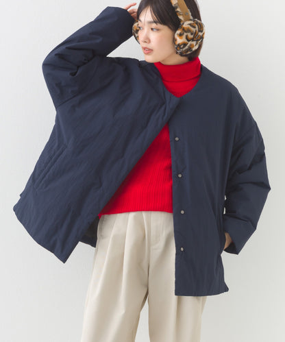 【OMNES】中綿ダウンステッチレスサイドZIPハーフコート【254W427OMN082】