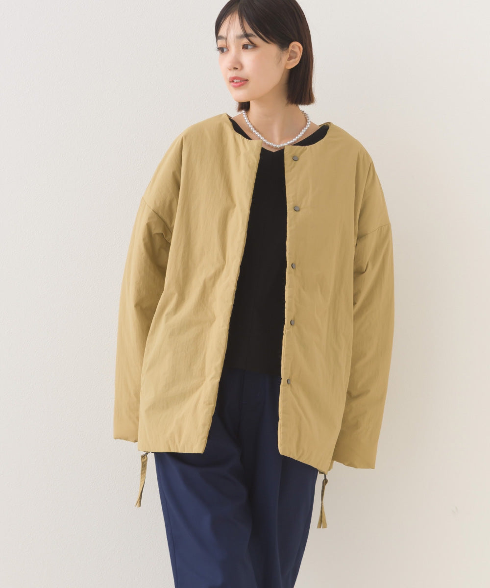 【OMNES】中綿ダウンステッチレスサイドZIPハーフコート【254W427OMN082】