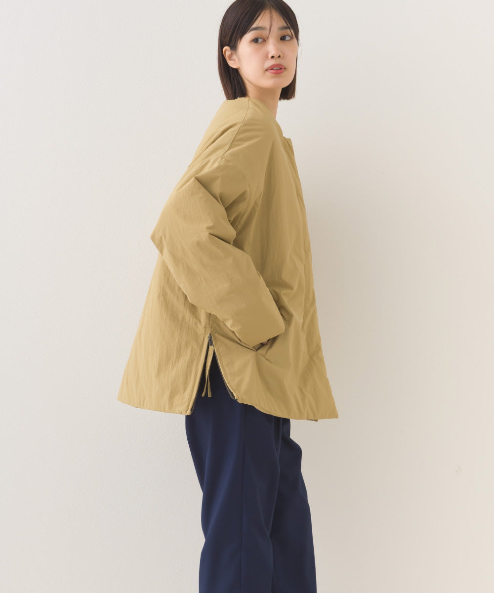 【OMNES】中綿ダウンステッチレスサイドZIPハーフコート【254W427OMN082】