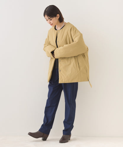 【OMNES】中綿ダウンステッチレスサイドZIPハーフコート【254W427OMN082】