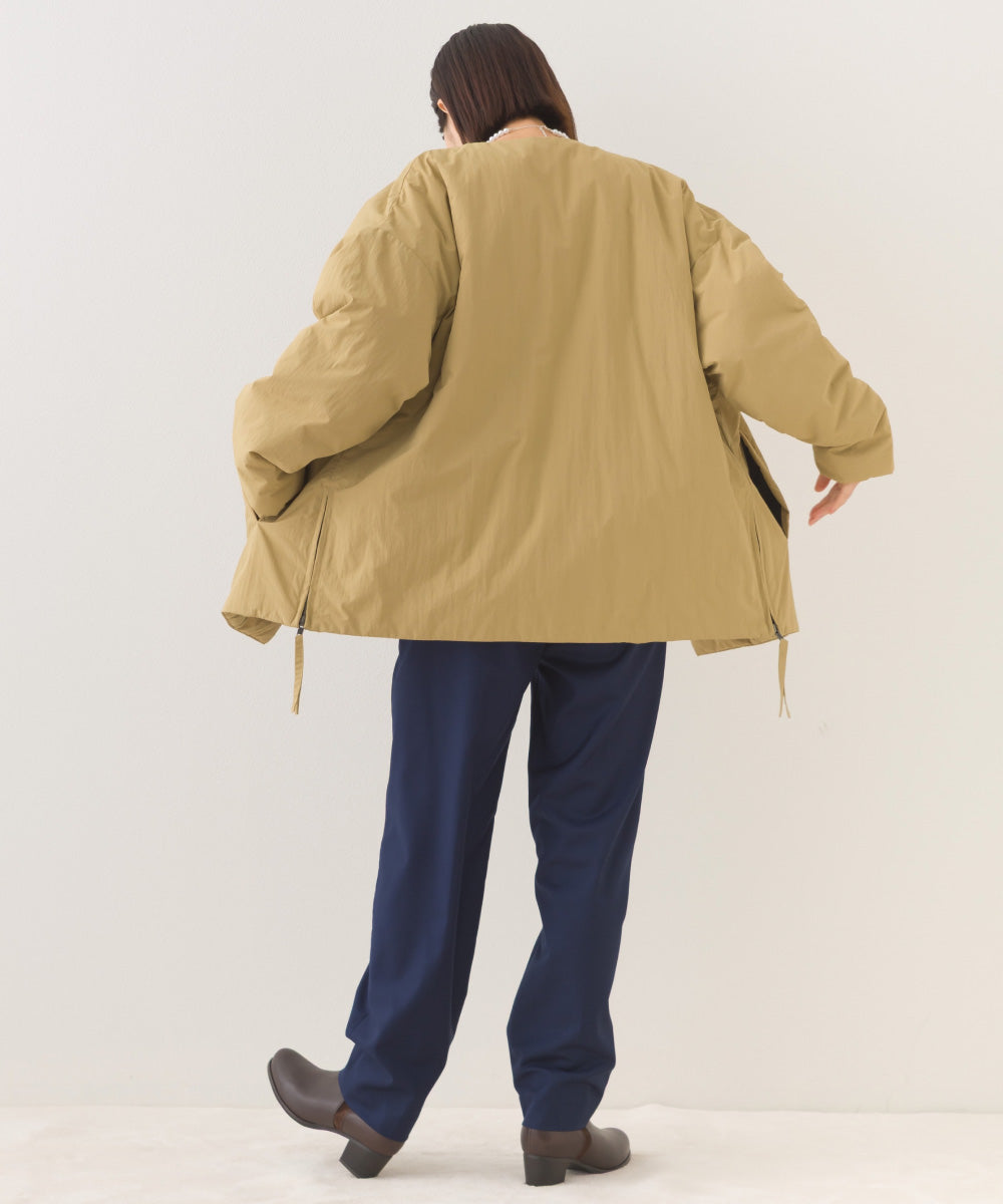 【OMNES】中綿ダウンステッチレスサイドZIPハーフコート【254W427OMN082】