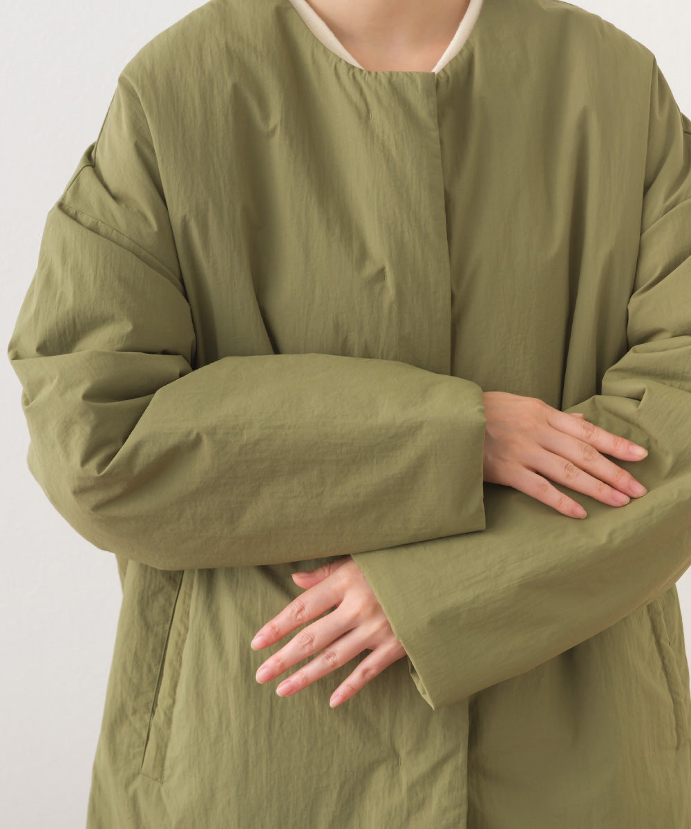 【OMNES】中綿ダウンステッチレスサイドZIPハーフコート【254W427OMN082】