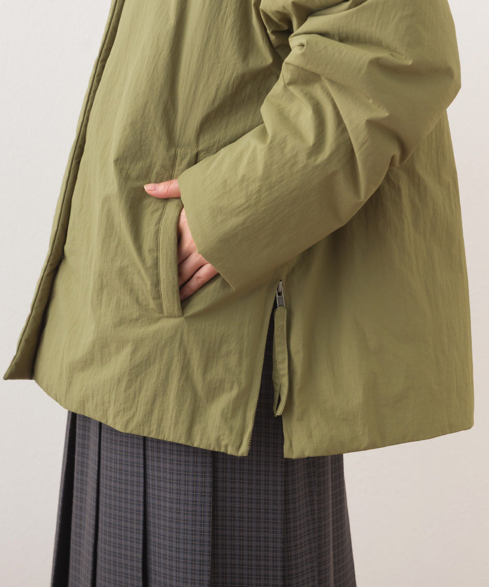【OMNES】中綿ダウンステッチレスサイドZIPハーフコート【254W427OMN082】
