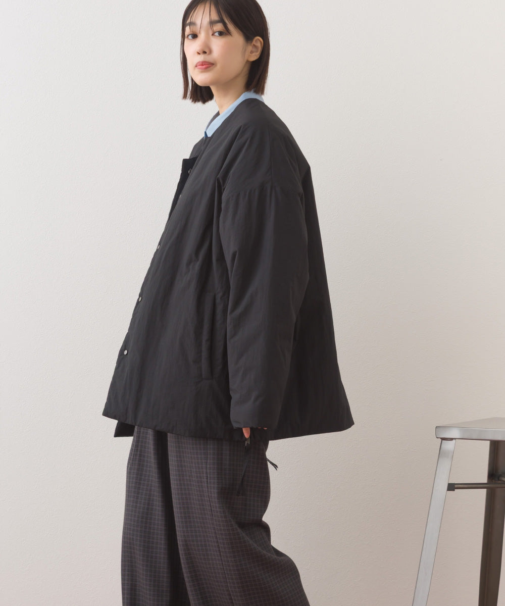 【OMNES】中綿ダウンステッチレスサイドZIPハーフコート【254W427OMN082】