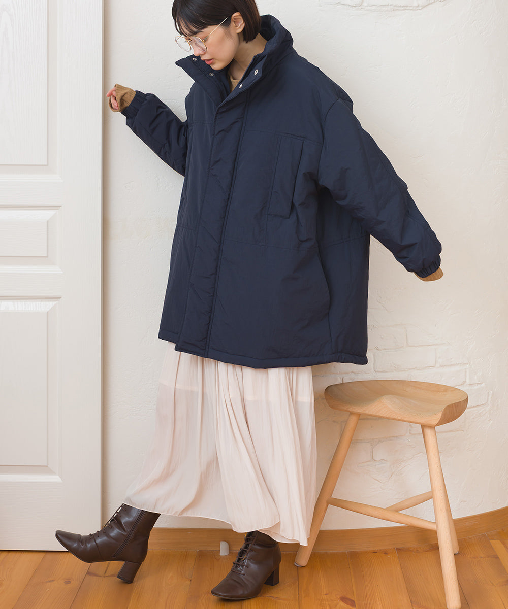 OMNES】中綿ダウンマウンテンジャケットルーズシルエットコート