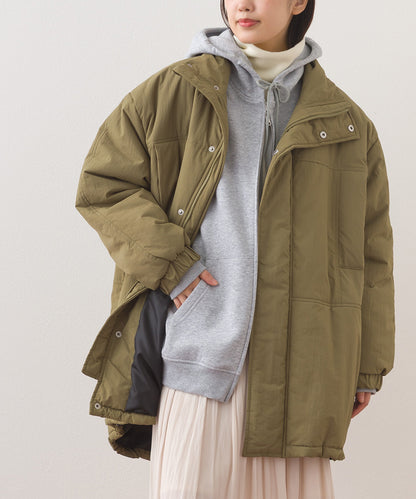 【OMNES】中綿ダウンマウンテンジャケットルーズシルエットコート【254W427OMN083】