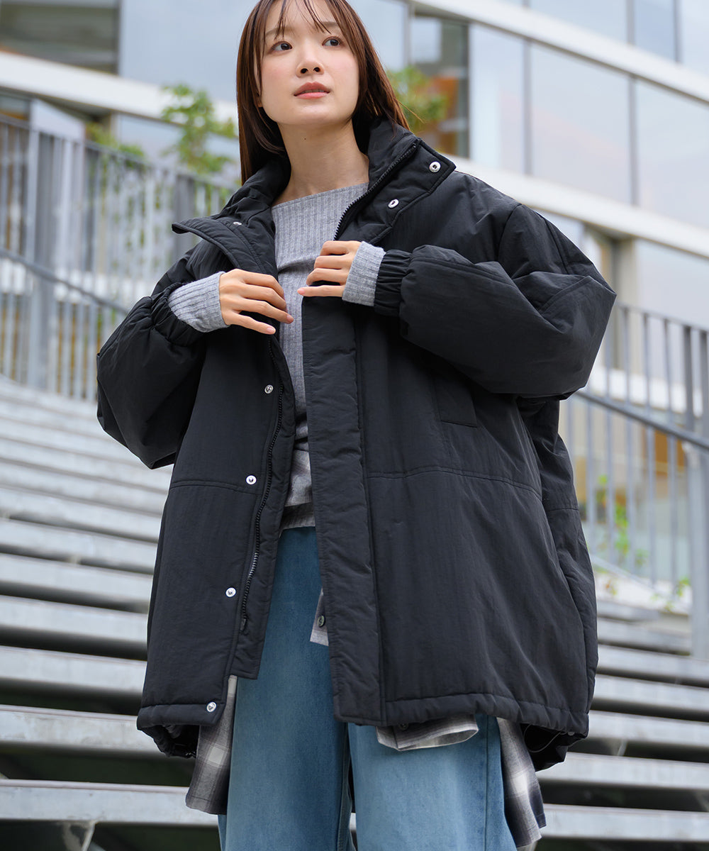 【OMNES】中綿ダウンマウンテンジャケットルーズシルエットコート【254W427OMN083】