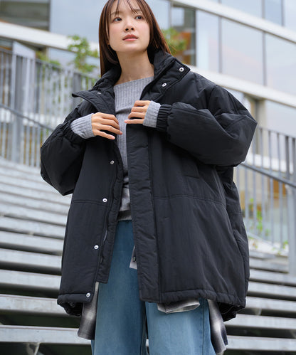 【OMNES】中綿ダウンマウンテンジャケットルーズシルエットコート【254W427OMN083】