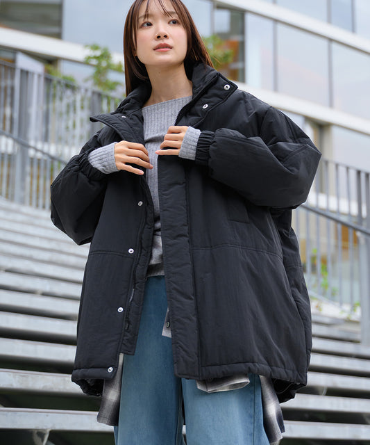 【OMNES】中綿ダウンマウンテンジャケットルーズシルエットコート【254W427OMN083】