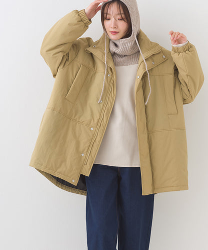 【OMNES】中綿ダウンマウンテンジャケットルーズシルエットコート【254W427OMN083】