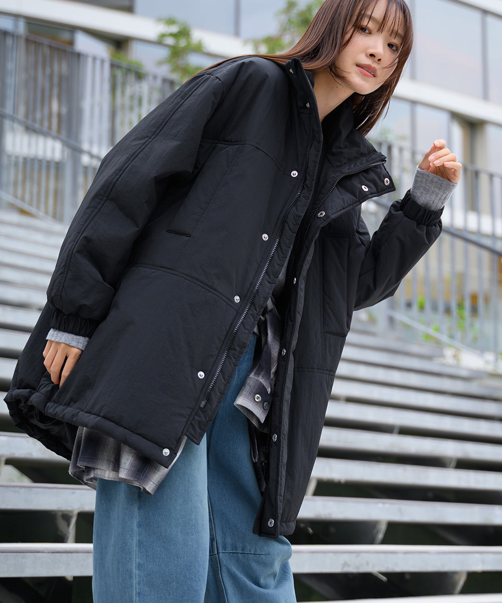 【OMNES】中綿ダウンマウンテンジャケットルーズシルエットコート【254W427OMN083】